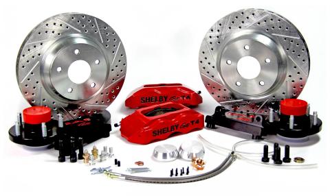 Brake System 13 Inch Front Track4 Red 71-73 Mustang BAER Brakes