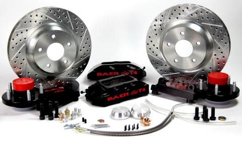 Brake System 13 Inch Front Track4 Black 55-68 GM/Heidts Y Body BAER Brakes