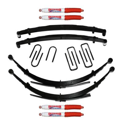 Suspension Lift Kit w/Shock Nitro Shocks 4 Inch Lift 89-91 Dodge W250/W350 Incl. Front/Rear Leaf Springs Front/Rear U Bolt Kits Front Bushing Kit 4 Shocks Skyjacker