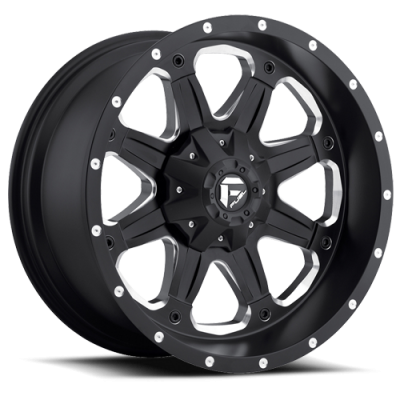 Aluminum Wheels 16X8 Boost D534 5 On 139.7 Black Milled 108 Bore 1 Offset Multi Spoke Fuel Off Road Wheels