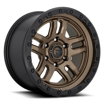 Aluminum Wheels 20X9 AMMO D702 5 On 127 Matte Bronze W/Black Bead Ring 71.5 Bore 1 Offset 5 Spoke Fuel Off Road Wheels
