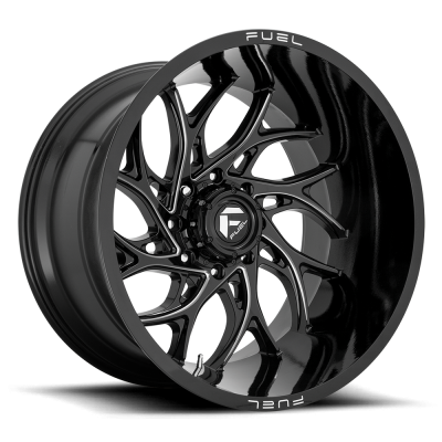 Aluminum Wheels 20X10 Runner D741 5 On 127 Gloss Black Milled 71.5 Bore -18 Offset Fuel Off Road Wheels