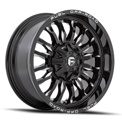 Aluminum Wheels 20X9 Arc D795 5 On 114.3/5 On 127 Gloss Black Milled 78.1 Bore 1 Offset Fuel Off Road Wheels