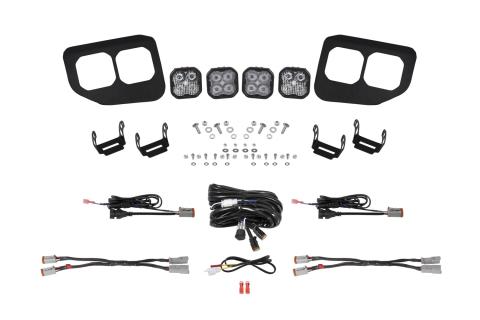 SS3 LED Fog Pocket Kit for 2020-2022 Ford Super Duty, White Sport Diode Dynamics