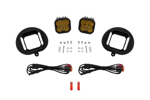 SS3 SAE/DOT Type DR Fog Light Kit Yellow (3000K) Pro (36 watts) Yellow SAE Fog Diode Dynamics