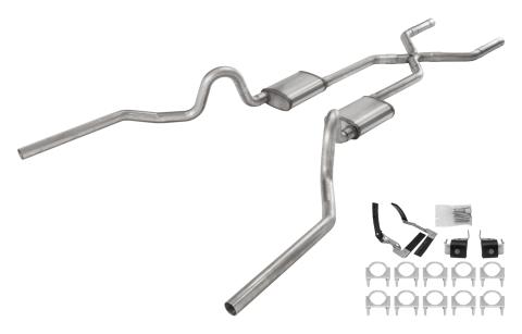 1968-72 Olds 442 Crossmember-Back Valance Exit Xpipe Turbo Pro Muffler SGA18T