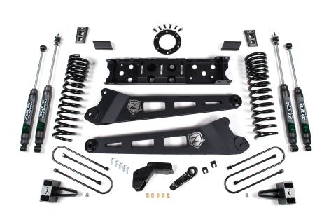 19-24 RAM 3500 6.5 Inch Radius Arm 5 Inch Rear Block Without Overload Diesel 6-Bolt T-Case Fox Adventure Shocks Zone Offroad