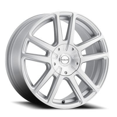 Aluminum Wheels 17x7.5 Encore 145S Hyper Silver Split Spoke 40 Offset 4 on 100/4 on 108 Bolt Pattern 72.62 Bore Raceline