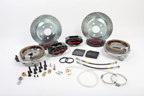 Brake System 12 Inch Rear SS4 10 Bolt with Park Brake Black 82-92 GM F Body BAER Brakes