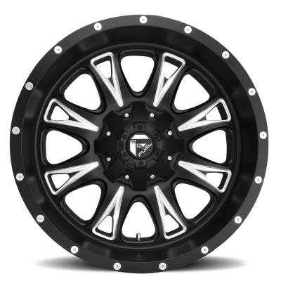 Aluminum Wheels 20X9 Throttle D513 5 On 114.3/5 On 127 Black/Milled 78.1 Bore 1 Offset Fuel Off Road Wheels