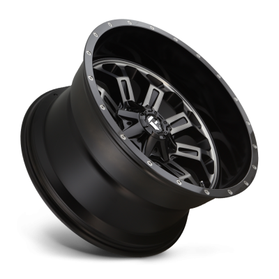 Aluminum Wheels 17X9 Crush D561 5 On 114.3/5 On 127 Gloss Black Double Dark Tint Machined Face 78.1 Bore 1 Offset 8 Spoke Fuel Off Road Wheels