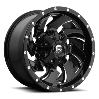 Aluminum Wheels 17X9 Cleaver D574 5 On 114.3/5 On 127 Gloss Black/Milled 78.1 Bore -12 Offset 8 Spoke Fuel Off Road Wheels