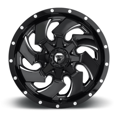 Aluminum Wheels 20X12 Cleaver D574 5 On 114.3/5 On 127 Gloss Black/Milled 78.1 Bore -44 Offset 8 Spoke Fuel Off Road Wheels