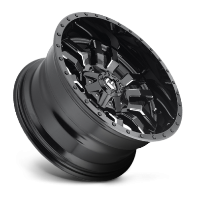 Aluminum Wheels 22X9.5 Sledge D595 6 On 135/6 On 139.7 Gloss Black Milled 106.1 Bore 19 Offset Fuel Off Road Wheels