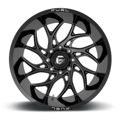 Aluminum Wheels 20X10 Runner D741 5 On 127 Gloss Black Milled 71.5 Bore -18 Offset Fuel Off Road Wheels