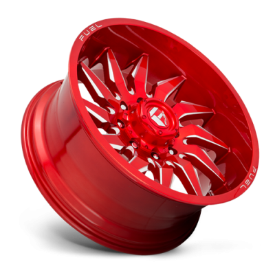 Aluminum Wheels 22X12 Saber D745 5 On 127 Candy Red Milled 71.5 Bore -44 Offset Fuel Off Road Wheels