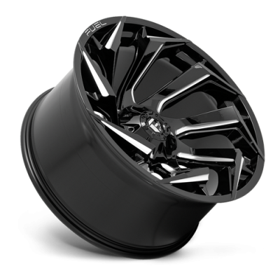 Aluminum Wheels 22X10 Reaction D753 5 On 114.3/5 On 127 Gloss Black/Milled 78 Bore -18 Offset Fuel Off Road Wheels