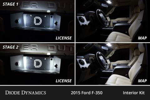 Interior LED Kit for 2008-2016 Ford Super Duty F250/F350, Cool White Stage 1 Diode Dynamics