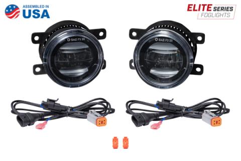 Elite Series Fog Lamps for 2016 Nissan Titan XD Pair Yellow 3000K Diode Dynamics