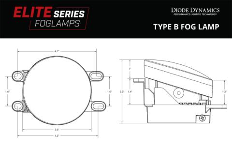 Elite Series Fog Lamps for 2007-2015 Toyota Camry Pair Yellow 3000K Diode Dynamics