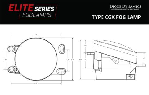 Elite Series Fog Lamps for 2010-2016 Toyota Sienna Pair Yellow 3000K Diode Dynamics