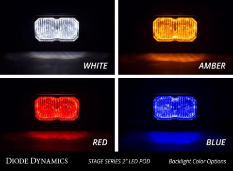 Stage Series 2 Inch LED Pod, Pro White Flood Standard ABL Each
