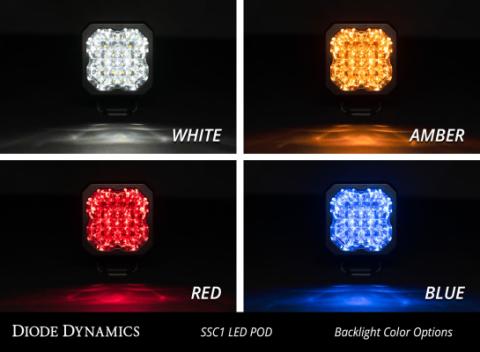 Stage Series C1 LED Pod Sport White Flood Flush ABL Each Diode Dynamics