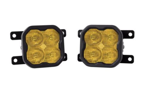 SS3 LED Fog Light Kit for 2009-2014 Ford Focus Yellow SAE Fog Sport w/ Backlight Diode Dynamics