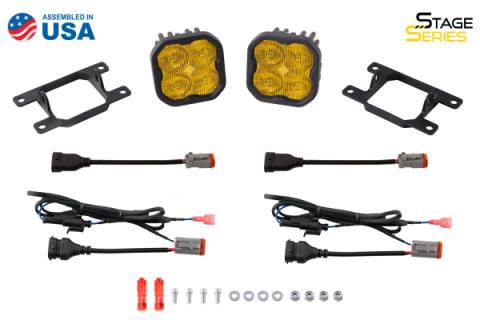 SS3 LED Fog Light Kit for 2010-2018 Ford Transit Connect Yellow SAE Fog Sport w/ Backlight Diode Dynamics