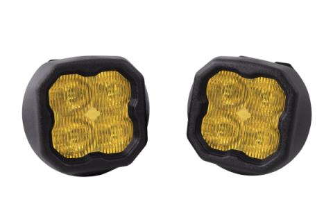 SS3 LED Fog Light Kit for 2012-2018 Chevrolet Sonic Yellow SAE Fog Sport w/ Backlight Diode Dynamics