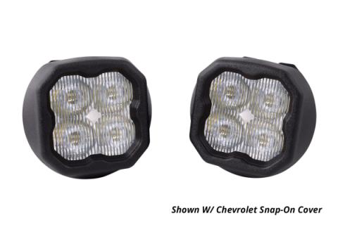 SS3 LED Fog Light Kit for 2007-2013 Chevrolet Avalanche White SAE Fog Max w/ Backlight Diode Dynamics
