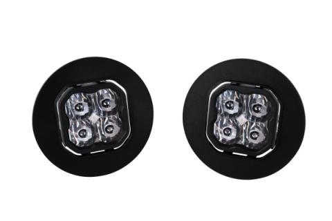 SS3 LED Fog Light Kit for 2007-2013 GMC Sierra 1500 White SAE Fog Pro w/ Backlight Diode Dynamics