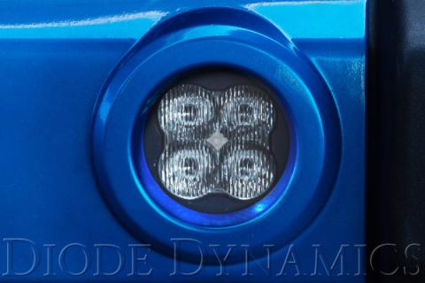 SS3 LED Fog Light Kit for 2011-2013 Jeep Grand Cherokee White SAE Fog Sport w/ Backlight Type M Bracket Kit Diode Dynamics