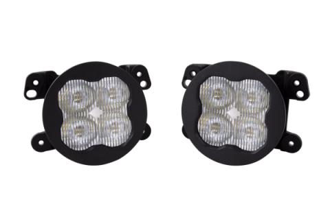 SS3 LED Fog Light Kit for 2014-2017 Jeep Cherokee White SAE Fog Max w/ Backlight Type M Bracket Kit Diode Dynamics