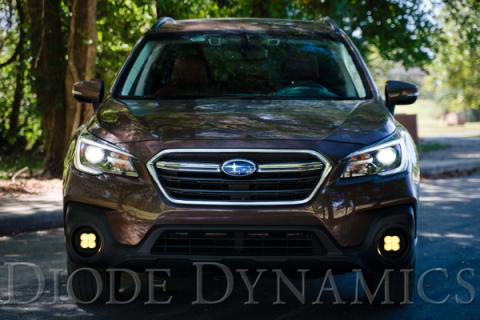 SS3 LED Fog Light Kit for 2013-2019 Subaru Outback Yellow SAE Fog Pro w/ Backlight Diode Dynamics