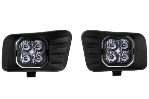SS3 LED Fog Light Kit for 2010-2018 Ram 2500/3500 White SAE Fog Sport w/ Backlight Diode Dynamics