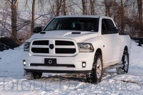 SS3 LED Fog Light Kit for 2013-2018 Ram 1500 Yellow SAE Fog Max w/ Backlight Diode Dynamics