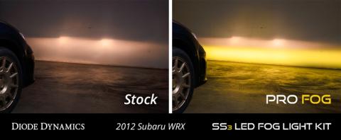 SS3 LED Fog Light Kit for 2011-2014 Subaru WRX/STi White SAE Fog Pro w/ Backlight Diode Dynamics