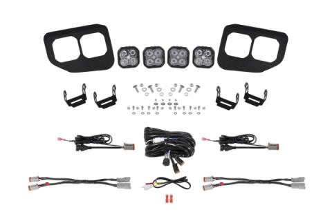 SS3 LED Fog Pocket Kit for 2020-2022 Ford Super Duty, White Pro Diode Dynamics