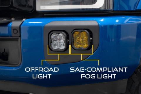 SS3 LED Fog Pocket Kit for 2020-2022 Ford Super Duty, White Pro Diode Dynamics