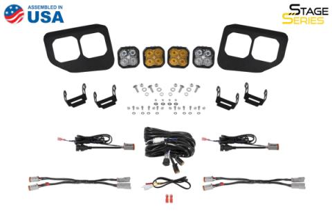 SS3 LED Fog Pocket Kit for 2020-2022 Ford Super Duty, White Pro Diode Dynamics