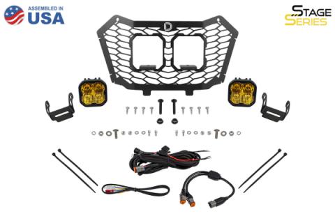 Stage Series LED Grille Kit for 2022-2024 Honda Talon, Yellow (3000K) Sport Yellow Combo
