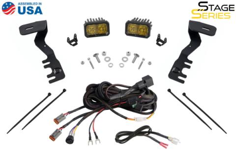 Stage Series 2 Inch LED Ditch Light Kit for 2024-Present Toyota Tacoma, Sport Yellow Combo Diode Dynamics