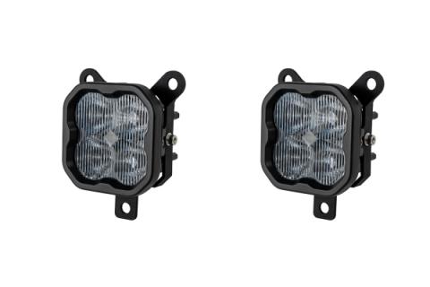 SS3 SAE/DOT Type YS Fog Light Kit Cool White (6000K) Max (38.5 watts) White SAE Fog Diode Dynamics