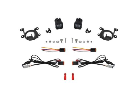 SSC1 LED Fog Light Kit for 21-24 Toyota Venza, White SAE Fog Diode Dynamics