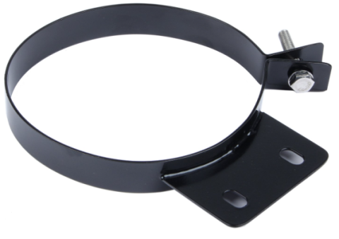 Diesel Stack Exhaust Clamp 10 in Black Finish 304 Stainless Steel Pypes Exhaust