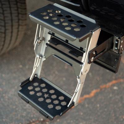 R-STEP 9 Inch Wide For 2020-2023 Jeep Gladiator Bed Step Attachment Brackets Driver Side Behind Rear Tire DIESEL MOTOR Rock Slide Engineering