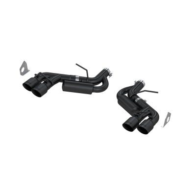 3 Inch Dual Axle Back Quad Tips Armor BLK For 16-24 Chevrolet Camaro SS V8 6.2L 17-24 Chevrolet Camaro ZL1 MBRP