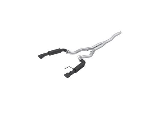 3 Inch Cat Back Exhaust System Dual Split Rear For 15-Up Ford Mustang 2.3 EcoBoost Race Version 4.5 Inch Tips Black MBRP