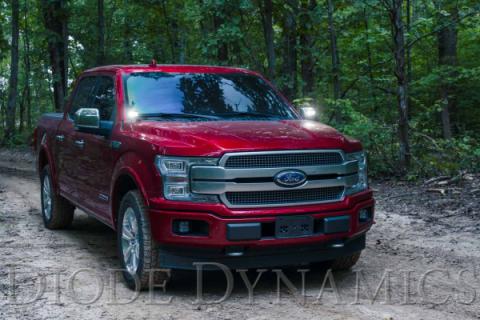 Stage Series 2 Inch LED Ditch Light Kit for 2015-2020 Ford F-150, Sport Yellow Combo